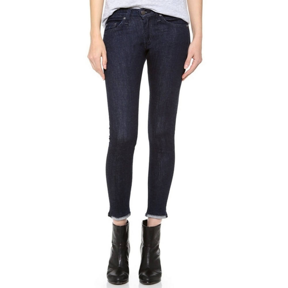 Rag & Bone Blue Repair Capri Era Skinny Jeans